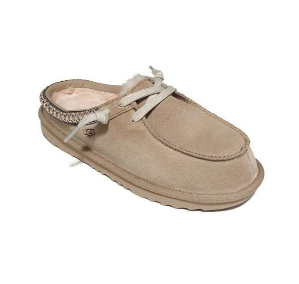 UGG Tasman Mule Suede Slip On Slippers Kids 6 Fits Womens 7 Sand Beige 1175213K